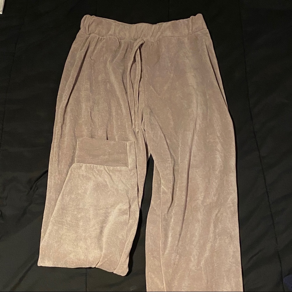boohoo velour joggers